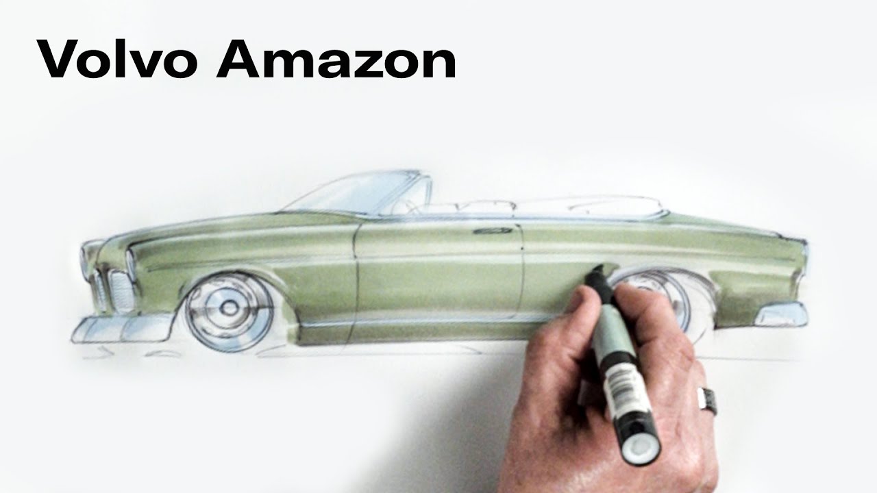 Chip Foose draws his take on the Volvo Amazon