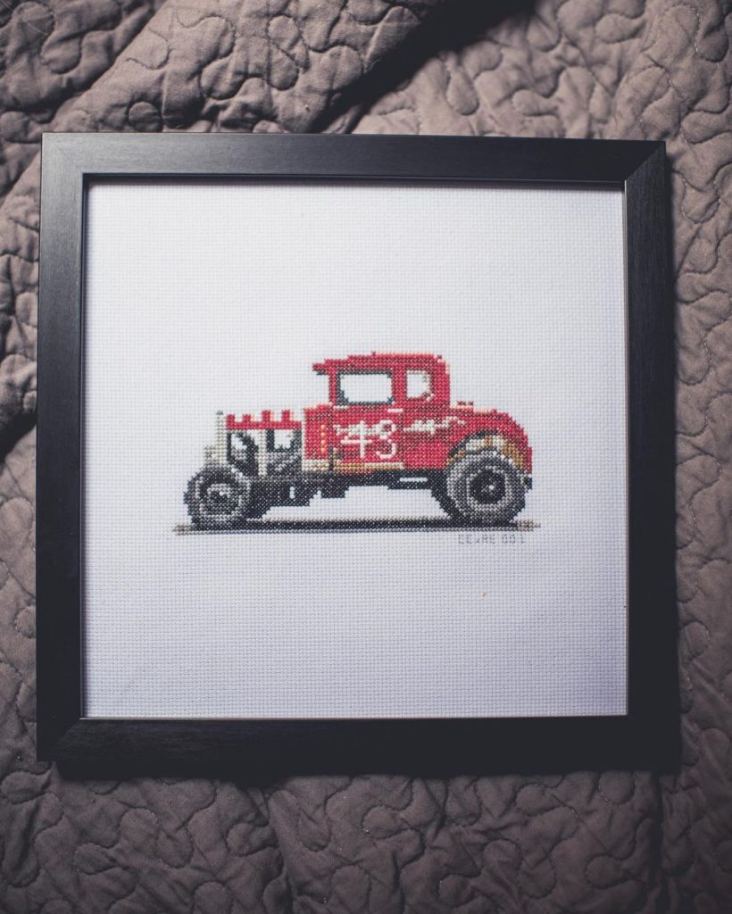 C for Cross Stitch car art