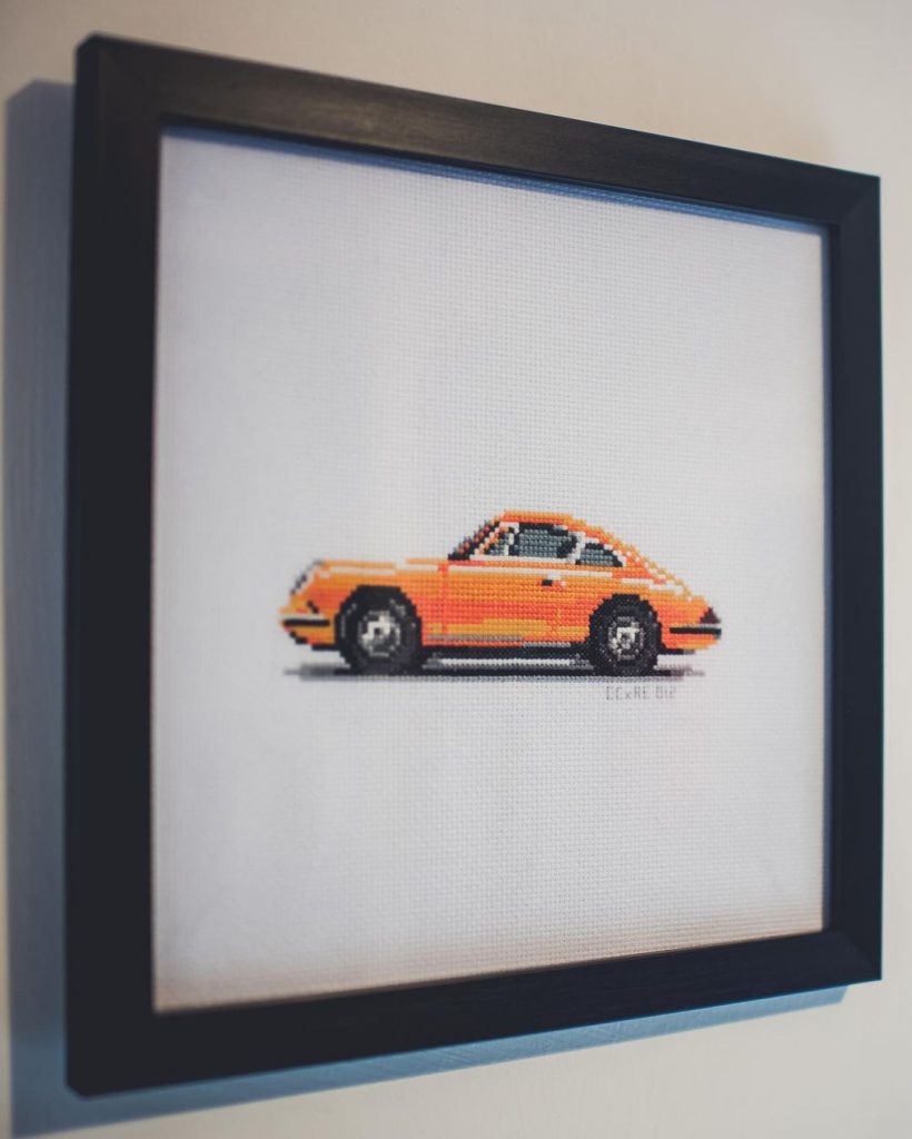 C for Cross Stitch car art