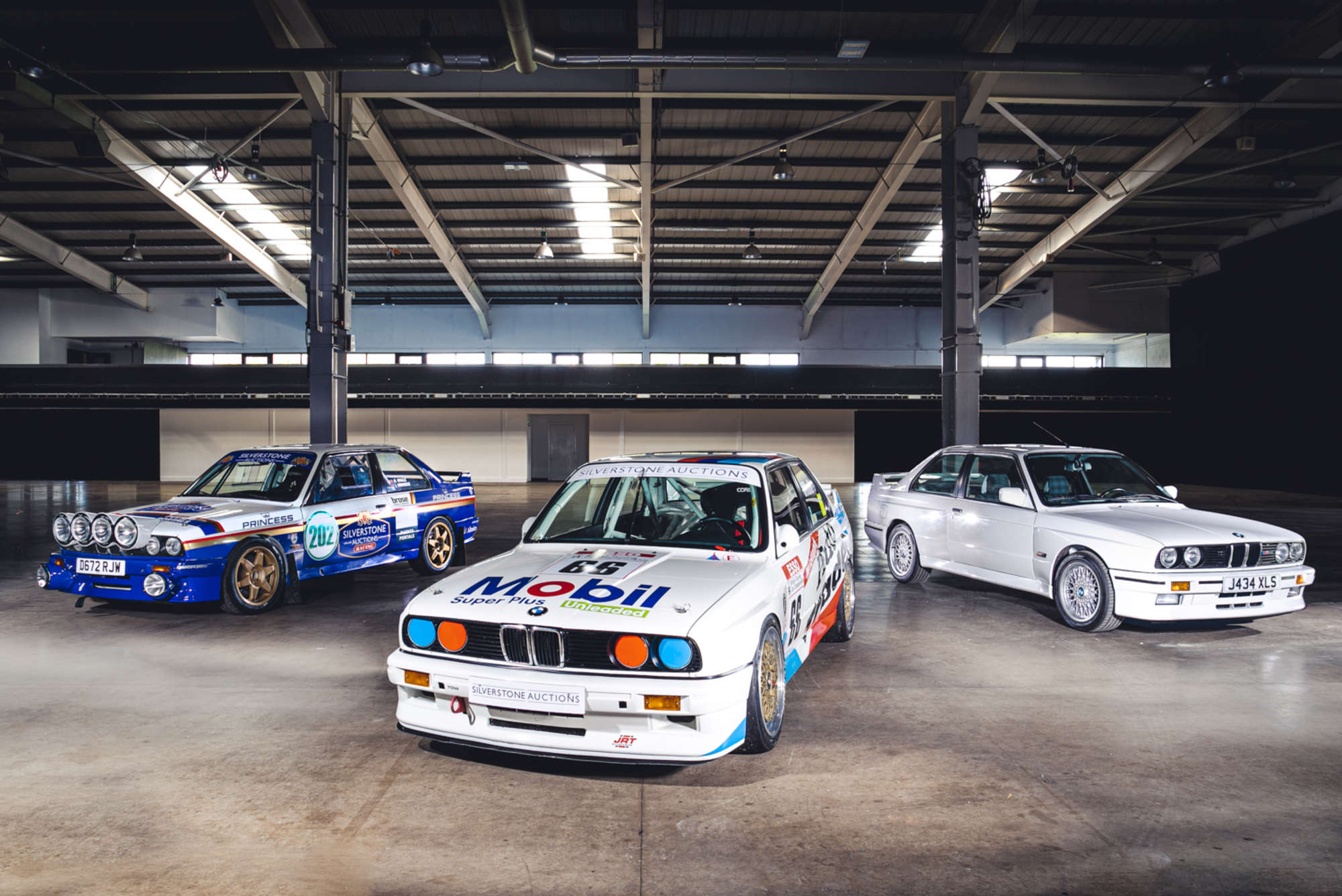 Race rally and road car versions of the BMW M3 E30