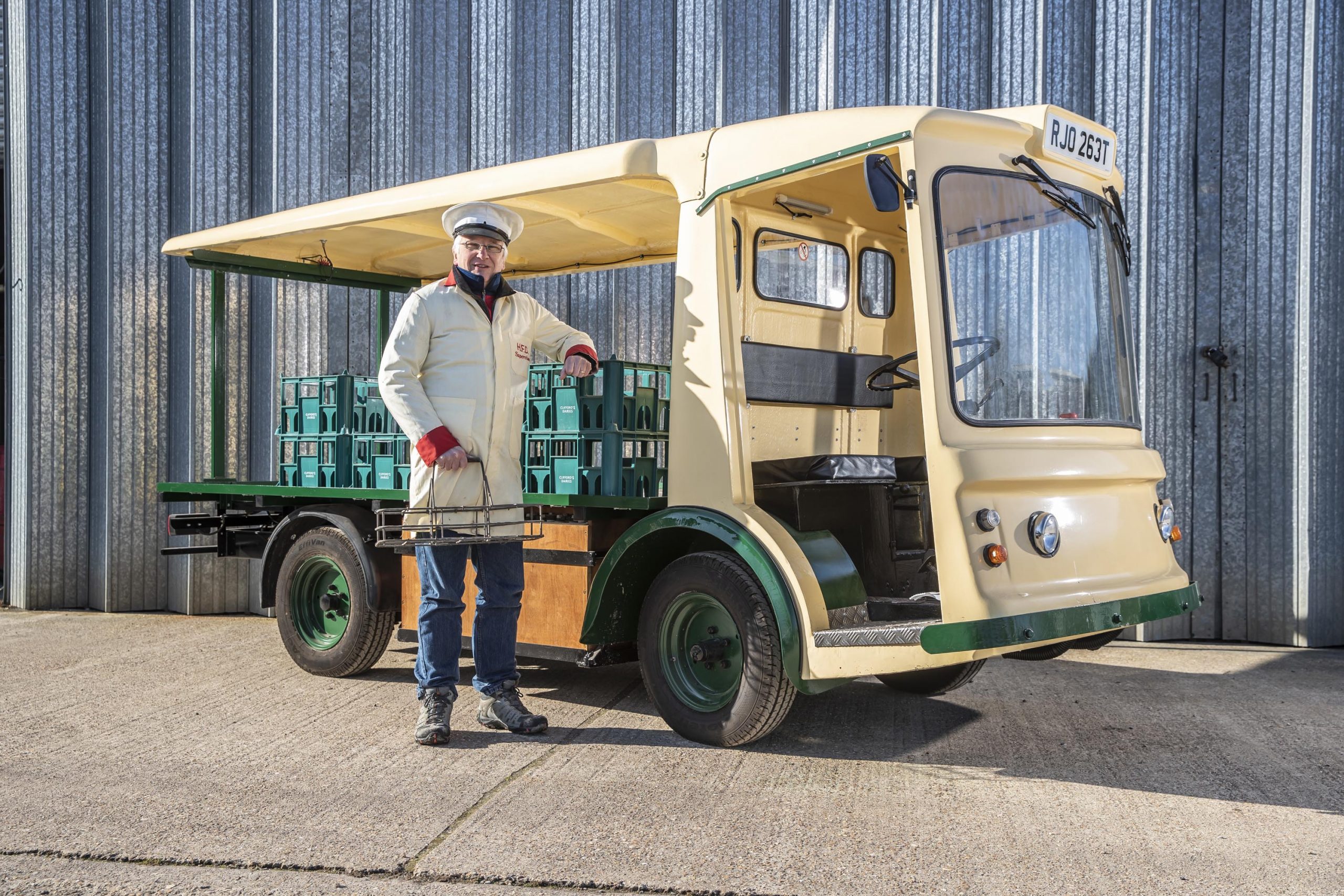 Vintage milk floats have gotta lotta bottle