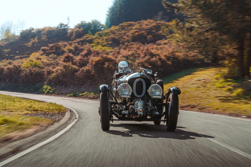 David Lillywhite driving the new Bentley Blower 4.5 litre continuation car