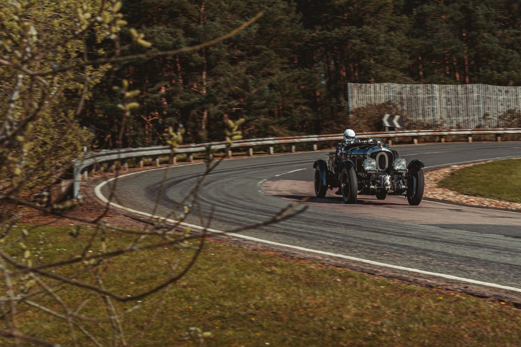 David Lillywhite driving the new Bentley Blower 4.5 litre continuation car