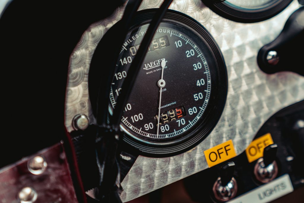 Cockpit of the new Bentley Blower 4.5 litre continuation car