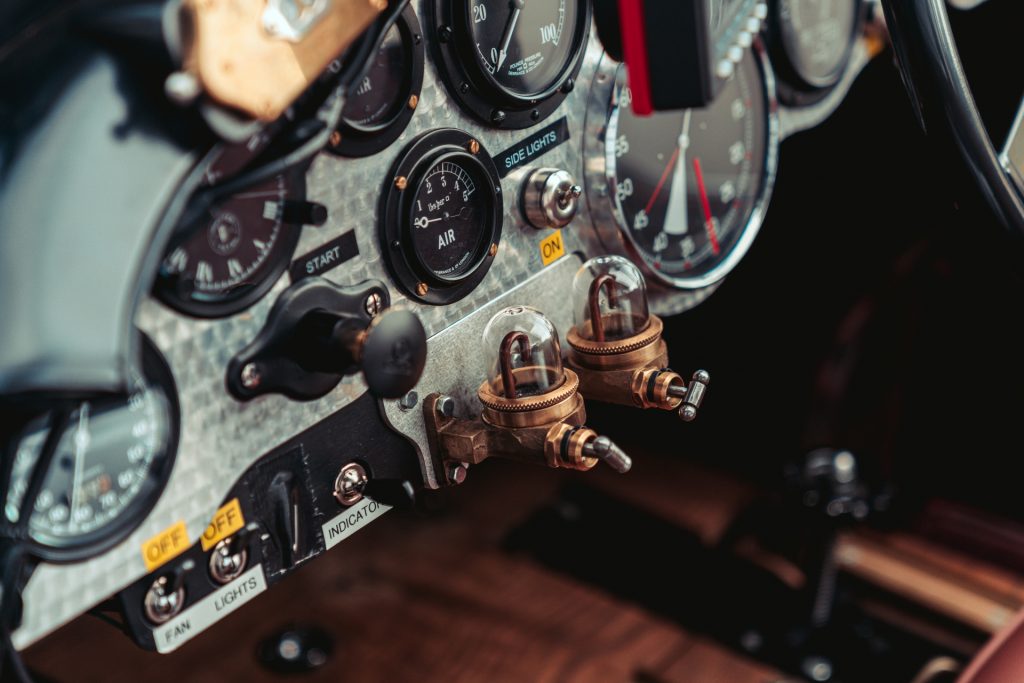 Cockpit of the new Bentley Blower 4.5 litre continuation car