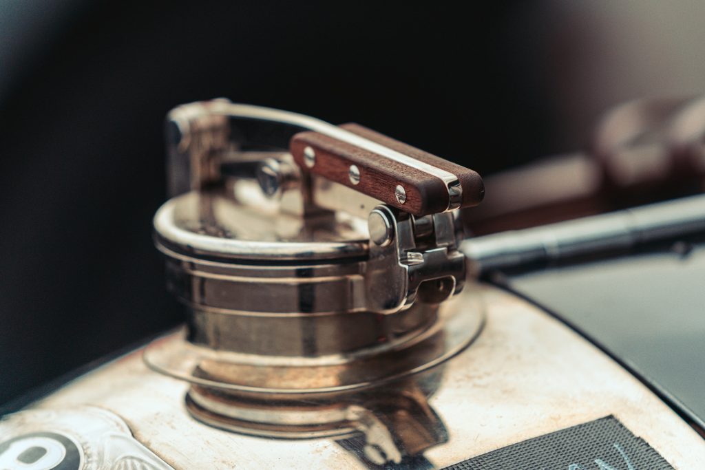 Radiator cap of the Bentley Blower Continuation Series car