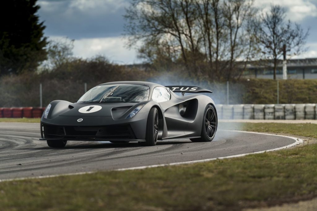 Lotus Evija driven on track