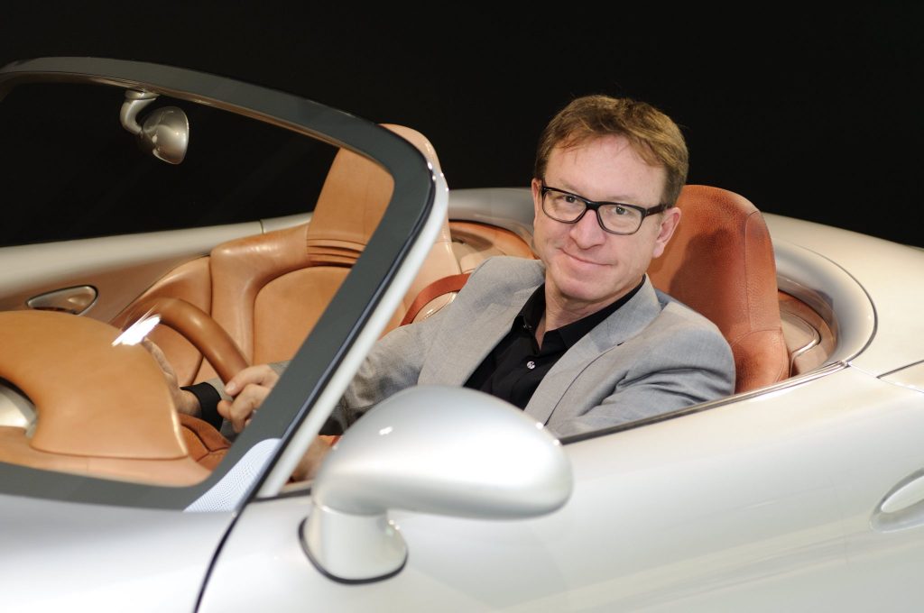 Grant Larson in the Boxster concept study, 2014