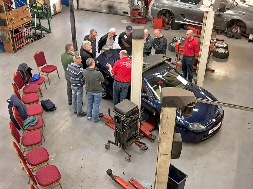 MG Owners' Club has a workshop and courses