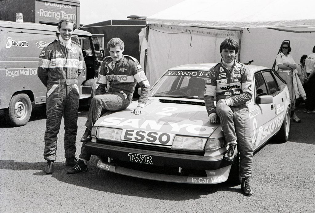 Jeff Allam with Steve Soper and Pete Lovett and TWR Rover SD1 Vitesse touring car