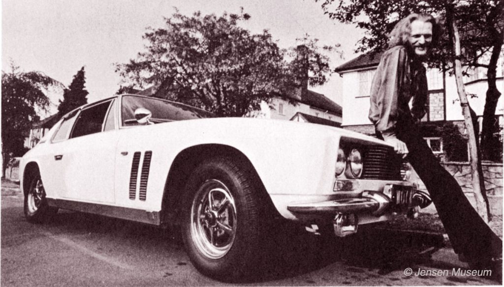 Ginger Baker with his Jensen FF