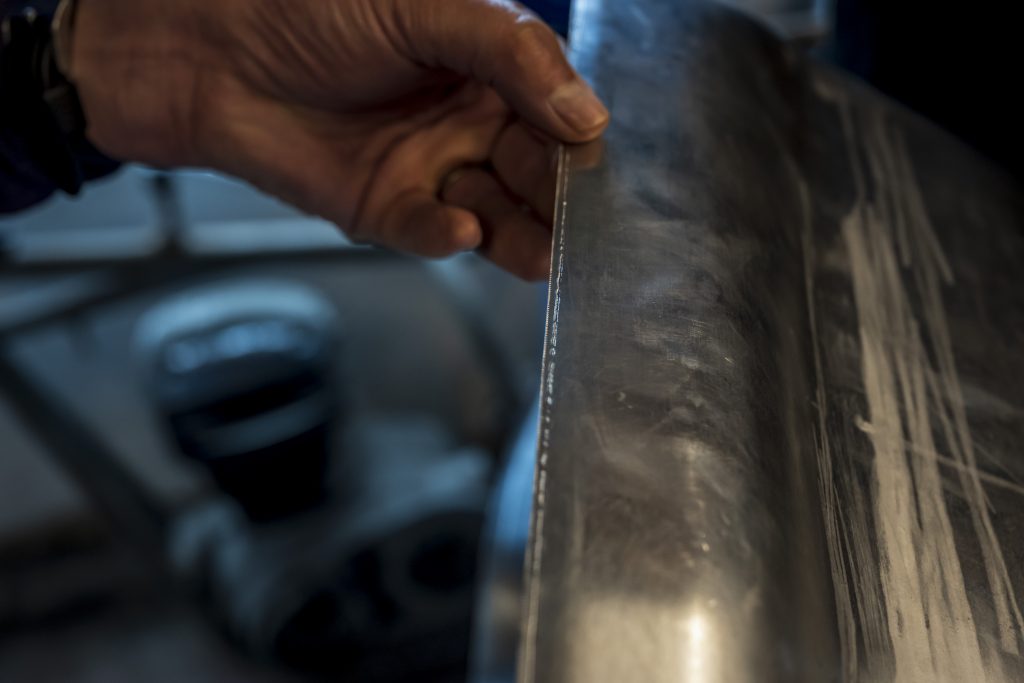 Mark Purslow tackles an aluminium fuel tank