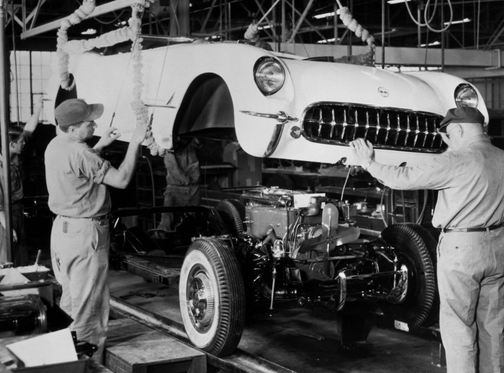 1953 Chevrolet Corvette assembly