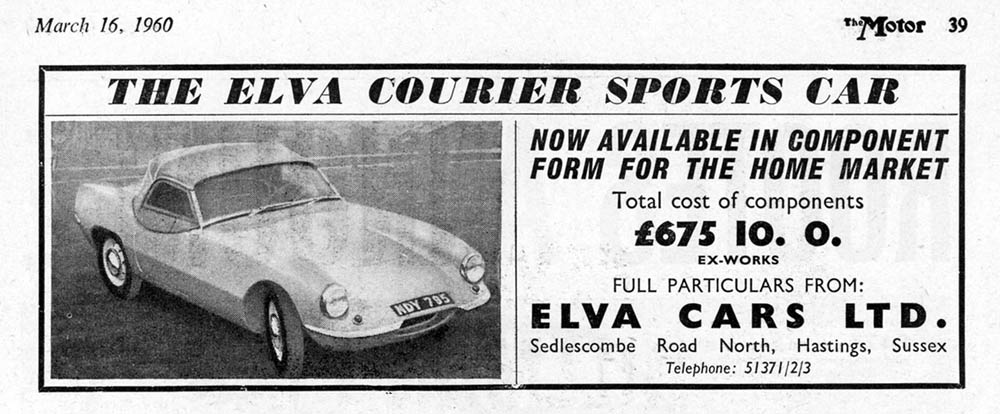 Elva Courier 1960 advert