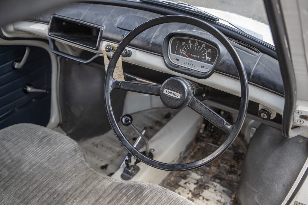 Interior of the 1968 Subaru 360