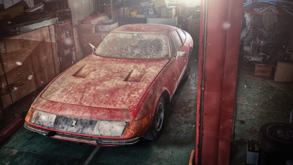 Ferrari Daytona alloy body barn find