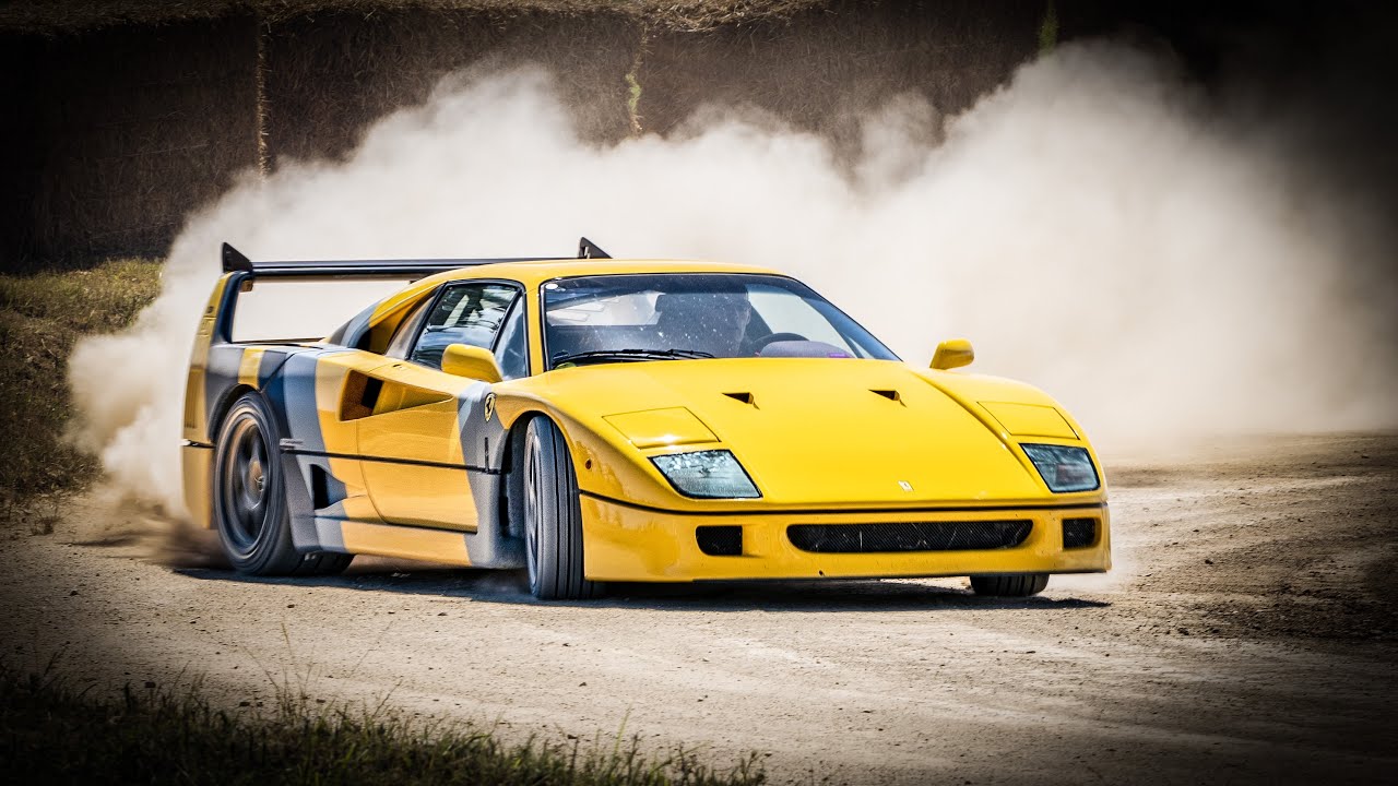 Watch the legendary Ferrari F40 drift in the dirt