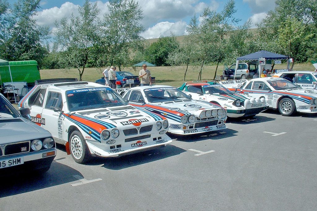 Group B cars gathered with Lancia Motor Club