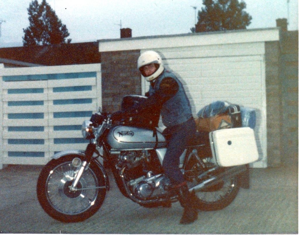 Anthony Ripley after collecting his Norton Commando in 1977