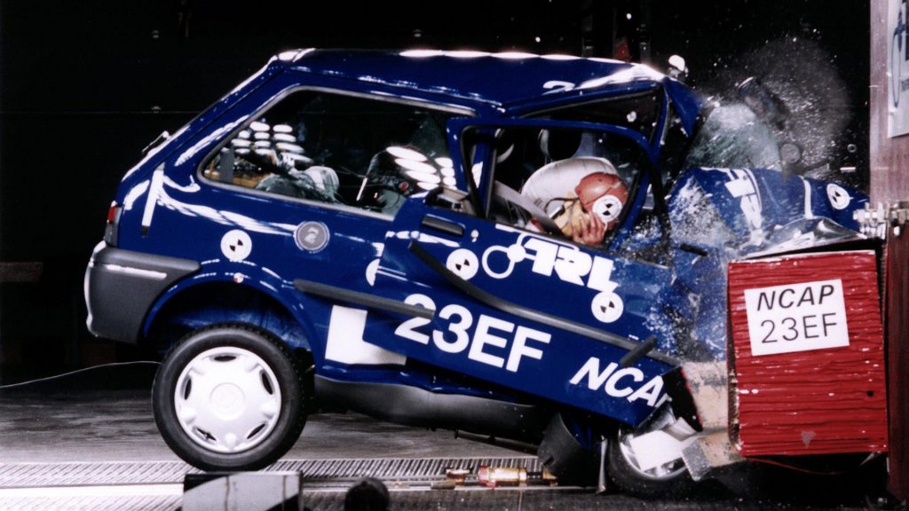 Rover 100 EuroNCAP crash test