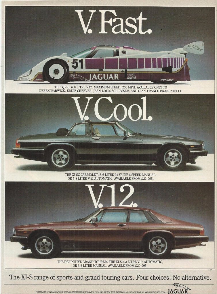 Jaguar XJS advert