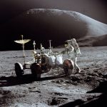 Lunar Roving Vehicle on the moon