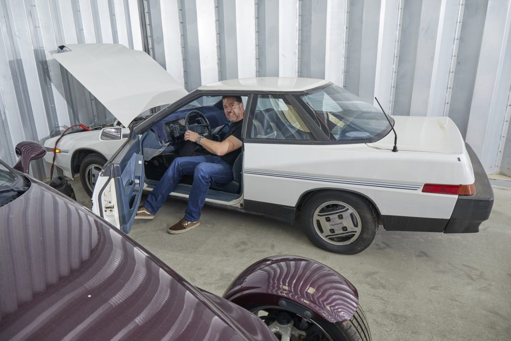 Paul Cowland attempts to start his Subaru XT