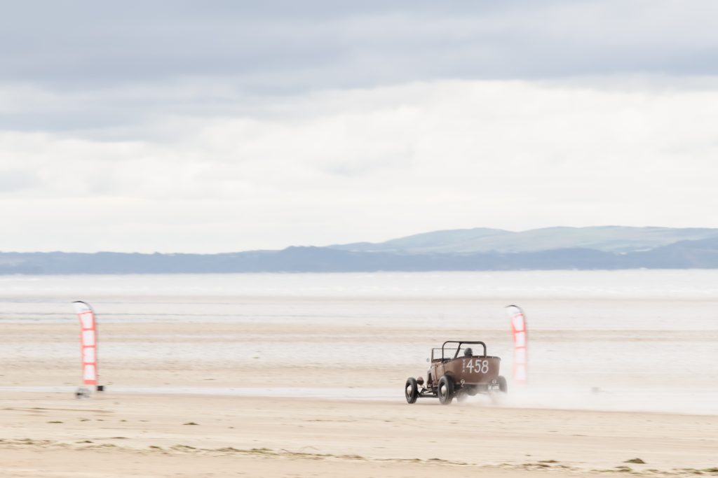 Hot road racing women Pendine Sands