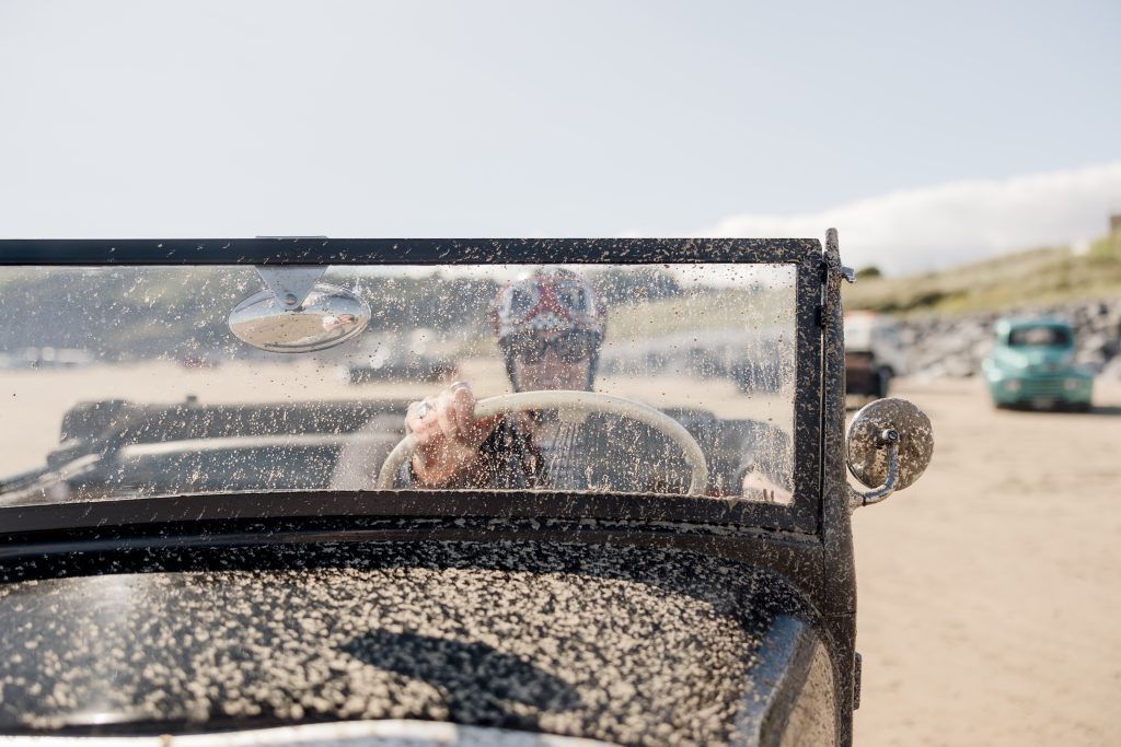 Sarah Bradley hot rod racer Pendine Sands