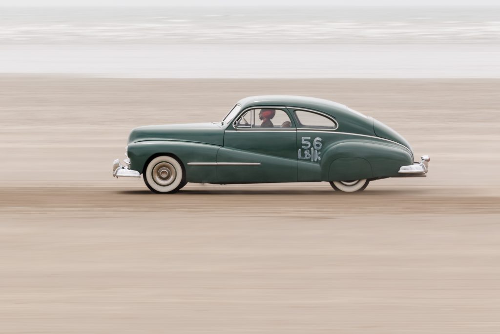 Scarlett Devey 1948 Pontiac Pendine Sands hot rod