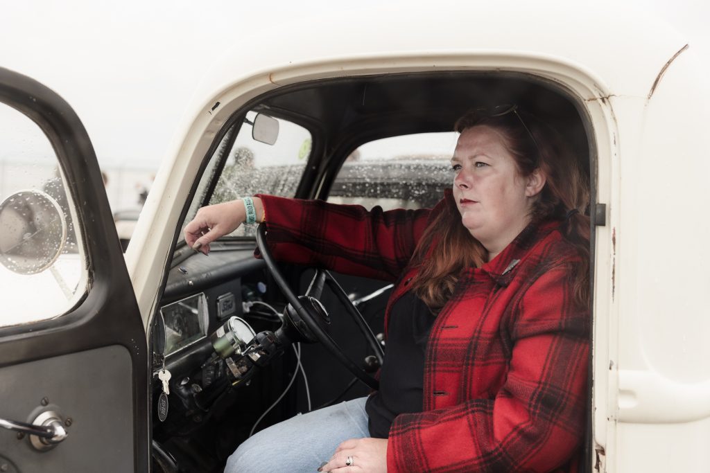 Tara Harvey and her 1941 Ford pick-up