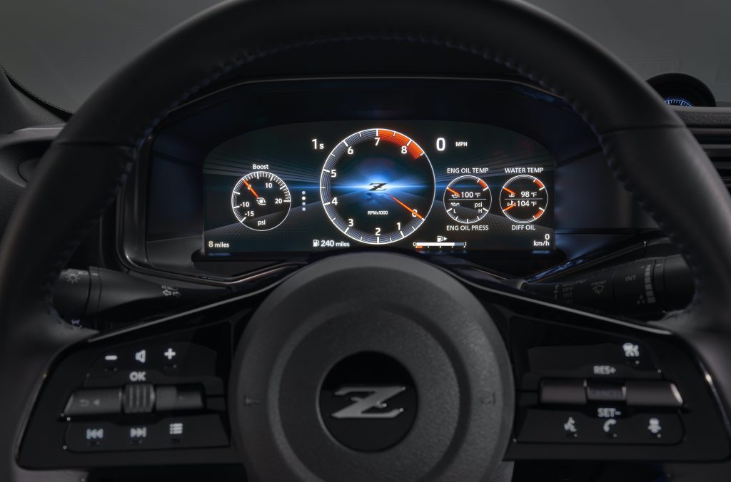 2022 Nissan Z car driver's display