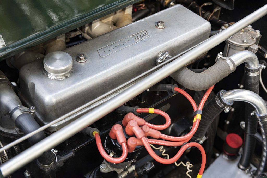 Engine of Morgan from 1962 Le Mans