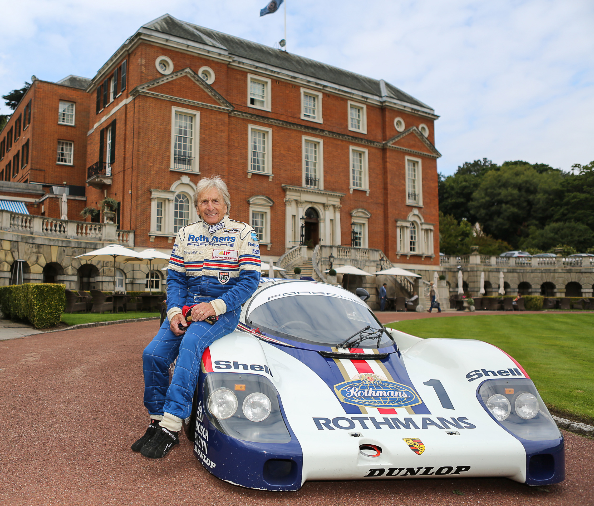 Derek Bell with the very first Porsche 956