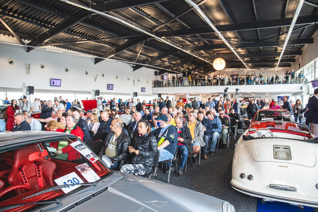 A full auction room for the sale of the Hammond Collection