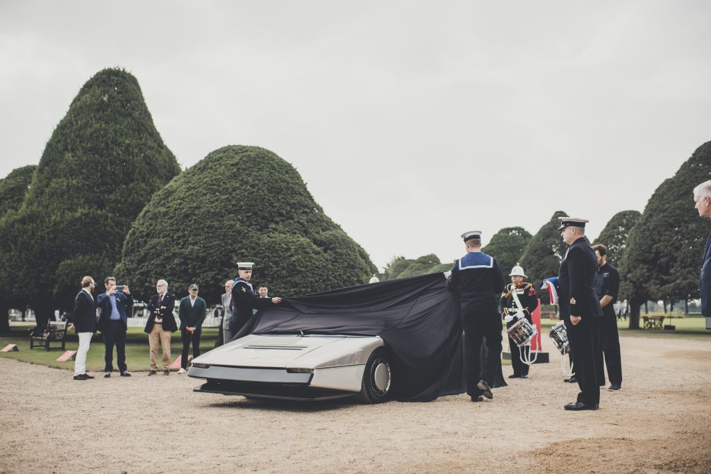 Aston Martin Bulldog being revealed after restoration 2021