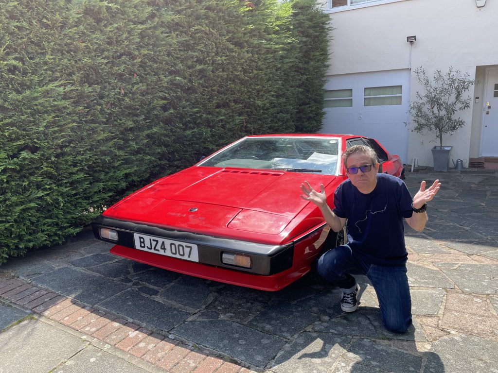 Nik Berg with his Lotus Esprit that he bought on eBay