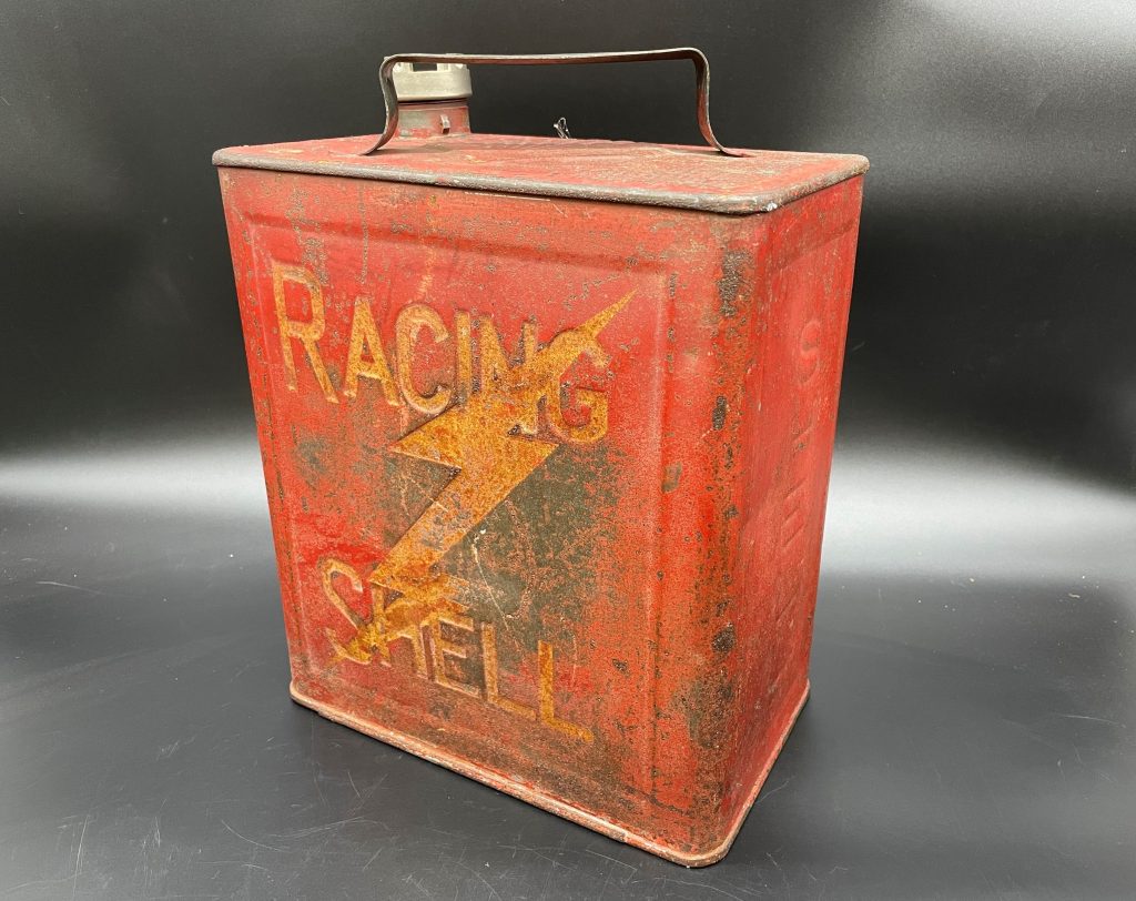 Alan Pooley petroliana collection Shell fuel can