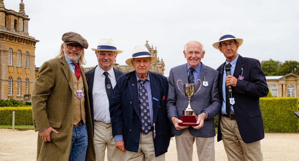 Sammy Miller wins the Competition Class for motorcycles at 2021 Salon Prive with Steve Parrish