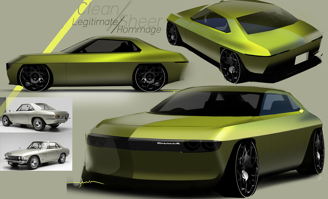 Classic Nissan Silvia inspires designer’s sleek EV renders