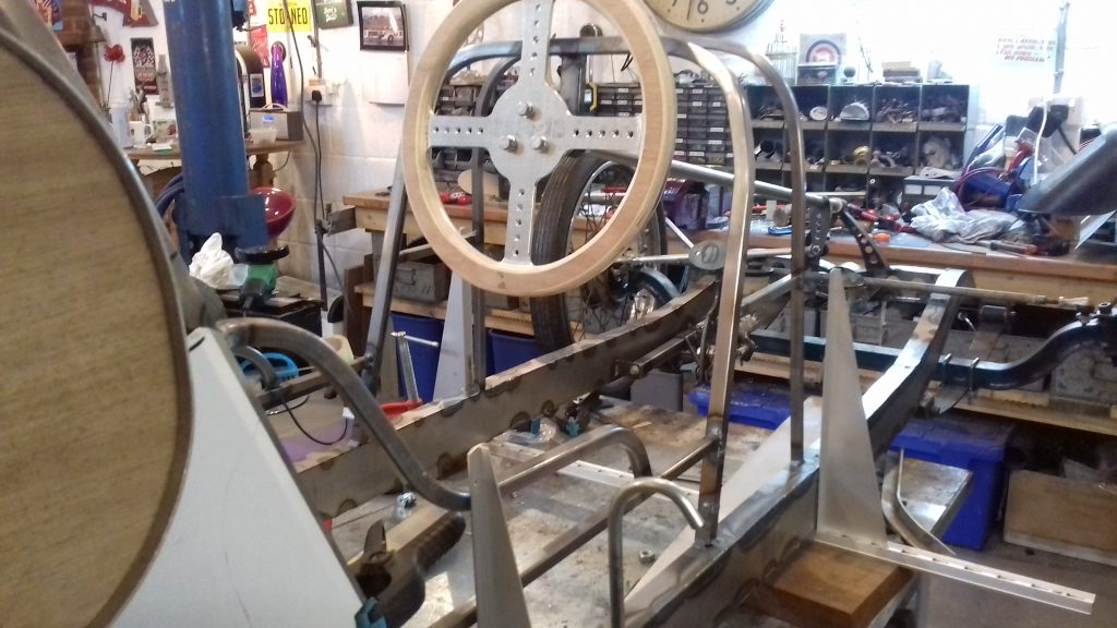 Jim Tanner building the cyclekart car