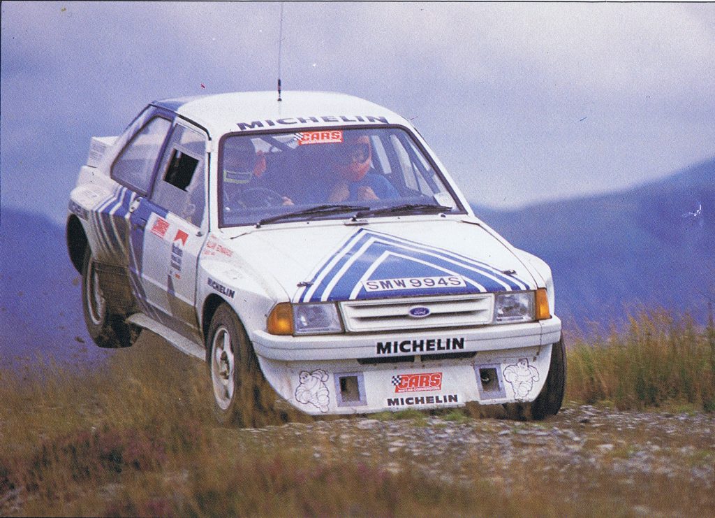 Ayrton Senna in Escort 4x4 rally car