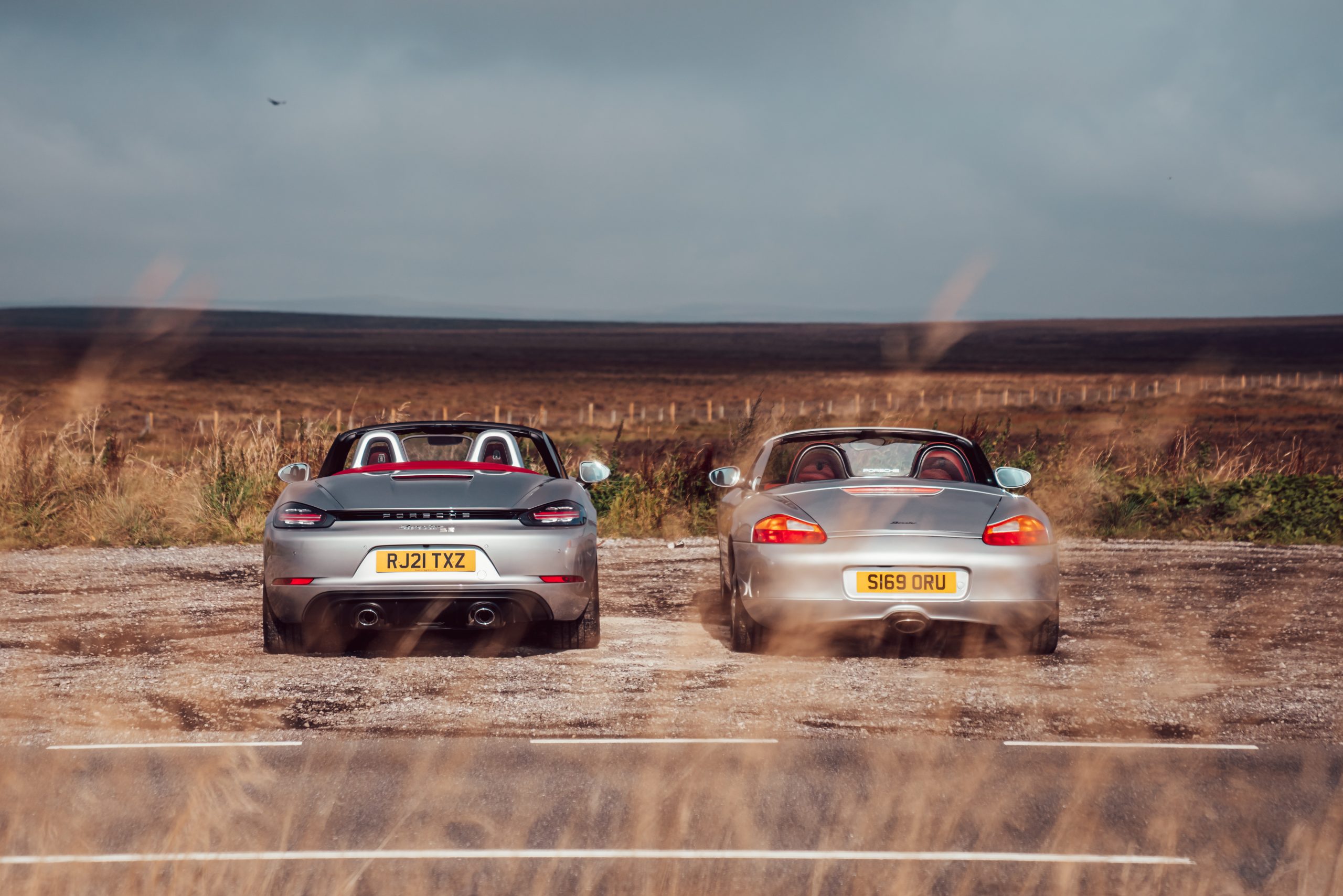 Rear view Porsche Boxsters