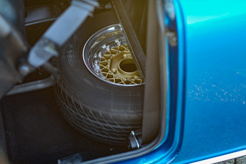 Austin Mini pickup spare wheel