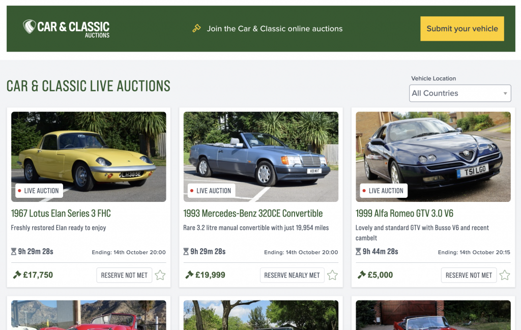 Car & Classic online auctions