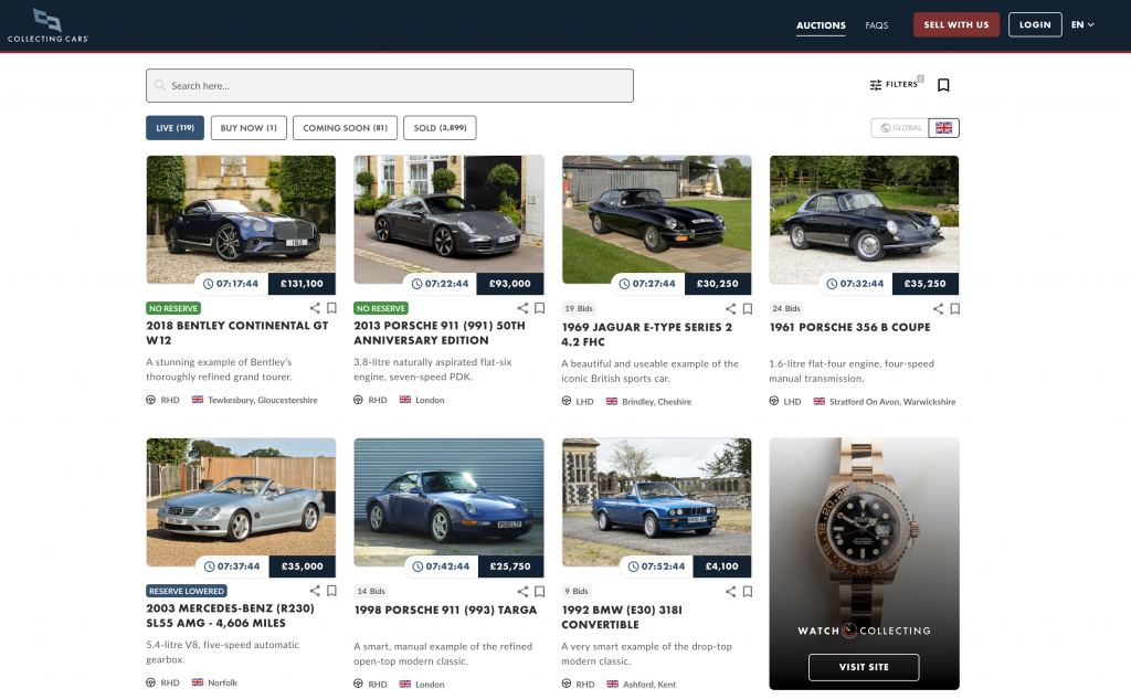 Collecting Cars - how trustworthy are online auction sites?