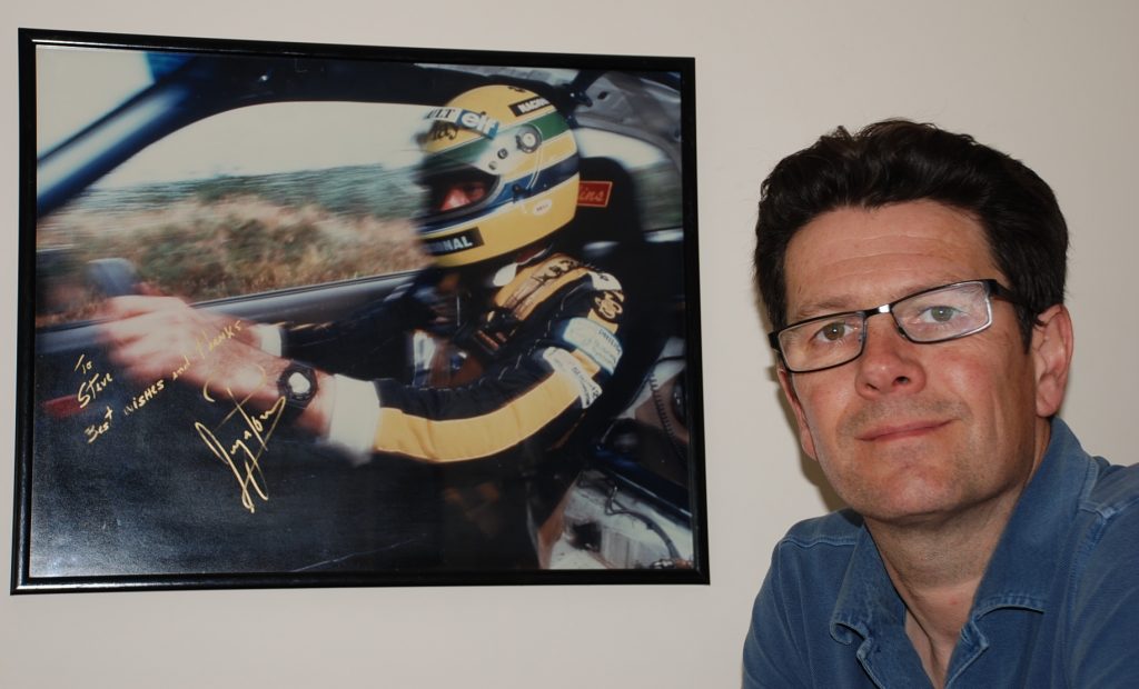 Steve Bennett with signed Senna photo