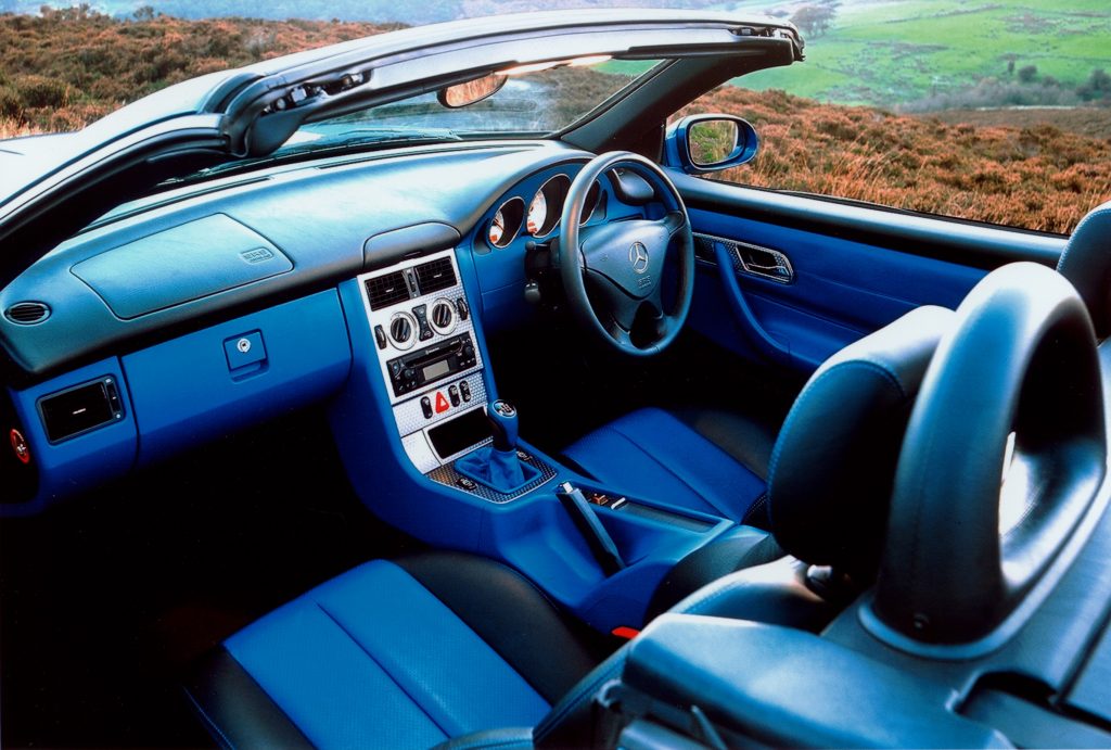 Two-tone interior was new to 1996 Mercedes SLK
