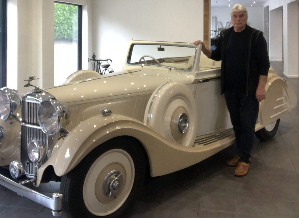 Alan Stote with the 1937 Alvis Speed Twenty-Five Lancefield