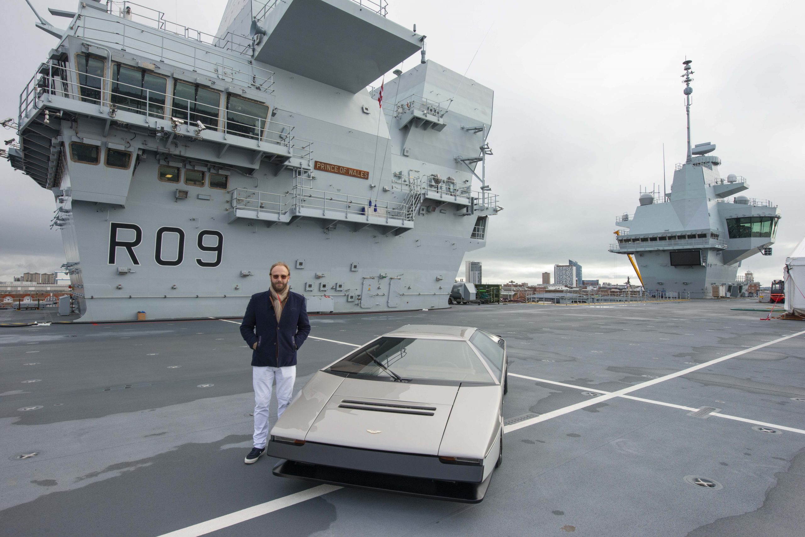 Richard Gauntlett with the Aston Martin Bulldog